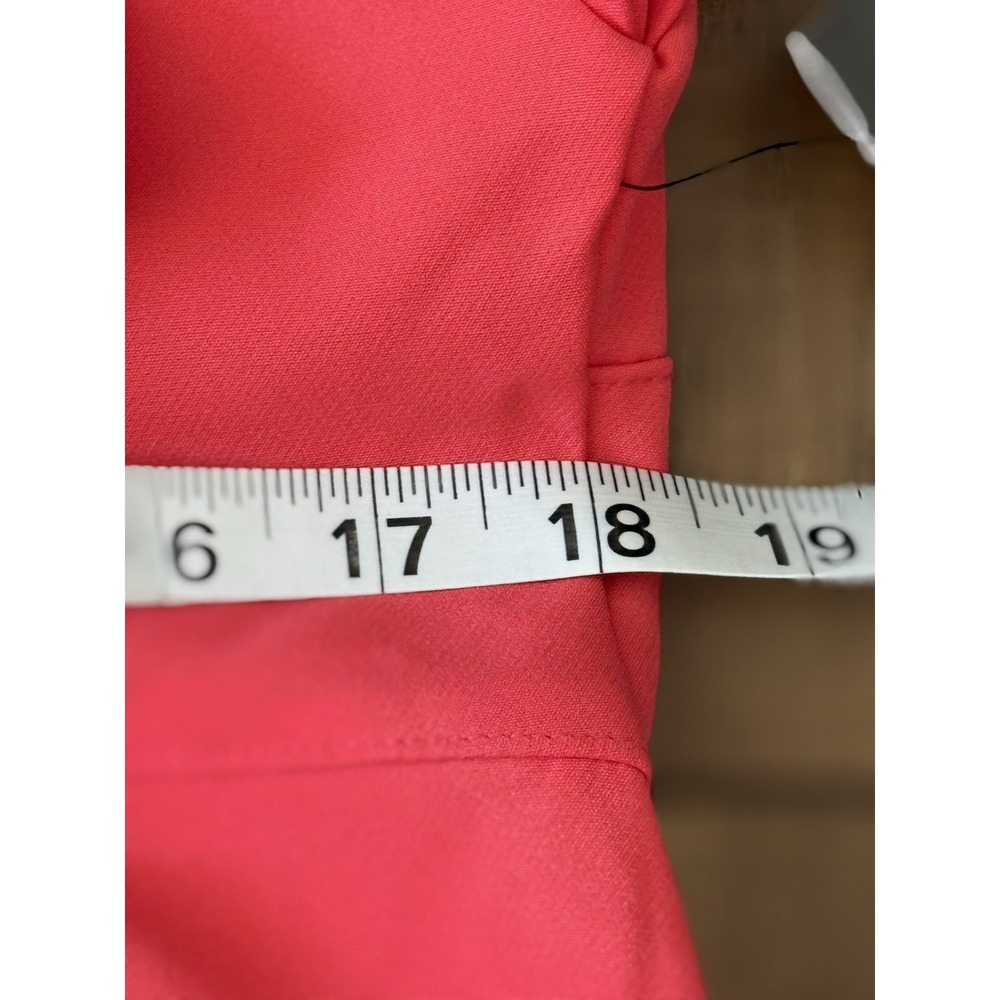 NWT Lane Bryant Pink Midi Dress Size 16 Tie Waist Pockets Flutter Sleeve - Picture 12 of 13